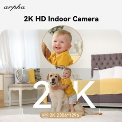 ARPHA 2K Indoor Security Camera WiFi APP PIR Motion Detection Cloud Storage New