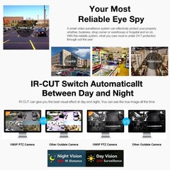 1080P 2MP 4in1 PTZ Dome Camera 30X Zoom Outdoor IR Night Vision AHD TVI CVI CVBS
