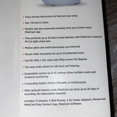 Mobicam HDX HD Wifi Pan & Tilt 3 Camera System Mobi 32GB Card Security C2