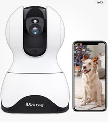 Pet Camera 2.5K HD Pet Cam360° Pan/Tilt View Angel with Two Way Audio Dog Cam…