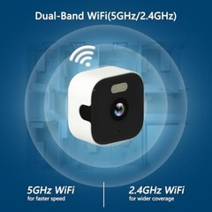 Uniter 2.5K Window Camera, 2.4GHz/5GHz WiFi Indoor Window Cameras for Home Secur