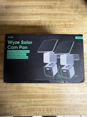 Wyze Solar Cam Pan 2 Pack 2K Battery Security Cameras w/ Solar Panels New
