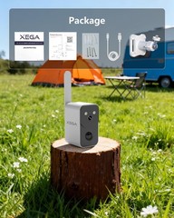 4G LTE Camaras Security Camera: 10000mAh Battery, No WiFi Need, Pan 180°, Motion