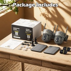 Voopeak TC32 4G Trail Camera 2.5K Solar PTZ Security Cam Hunting Wildlife 2 Pack