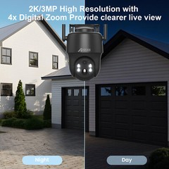 ANRAN Solar Security Camera Wireless Outdoor 4G LTE Cellular Home IP65 Camera PT