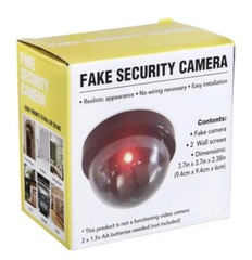 Fake Security Camera Dome, with Flashing LED Includes Mountings & AA Batteries!!