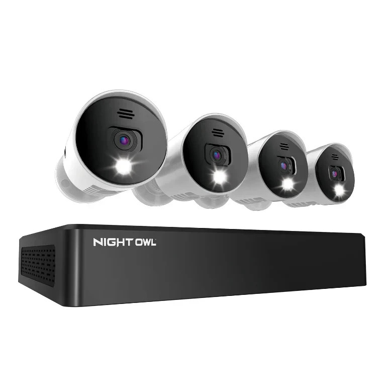 Night Owl 8 Channel 4K 1TB DVR with 4 Wired Cameras Security Surveillance System