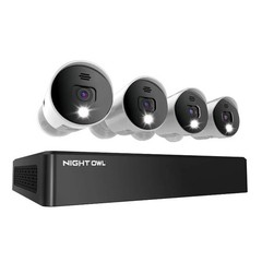 Night Owl 8 Channel 4K 1TB DVR with 4 Wired Cameras Security Surveillance System