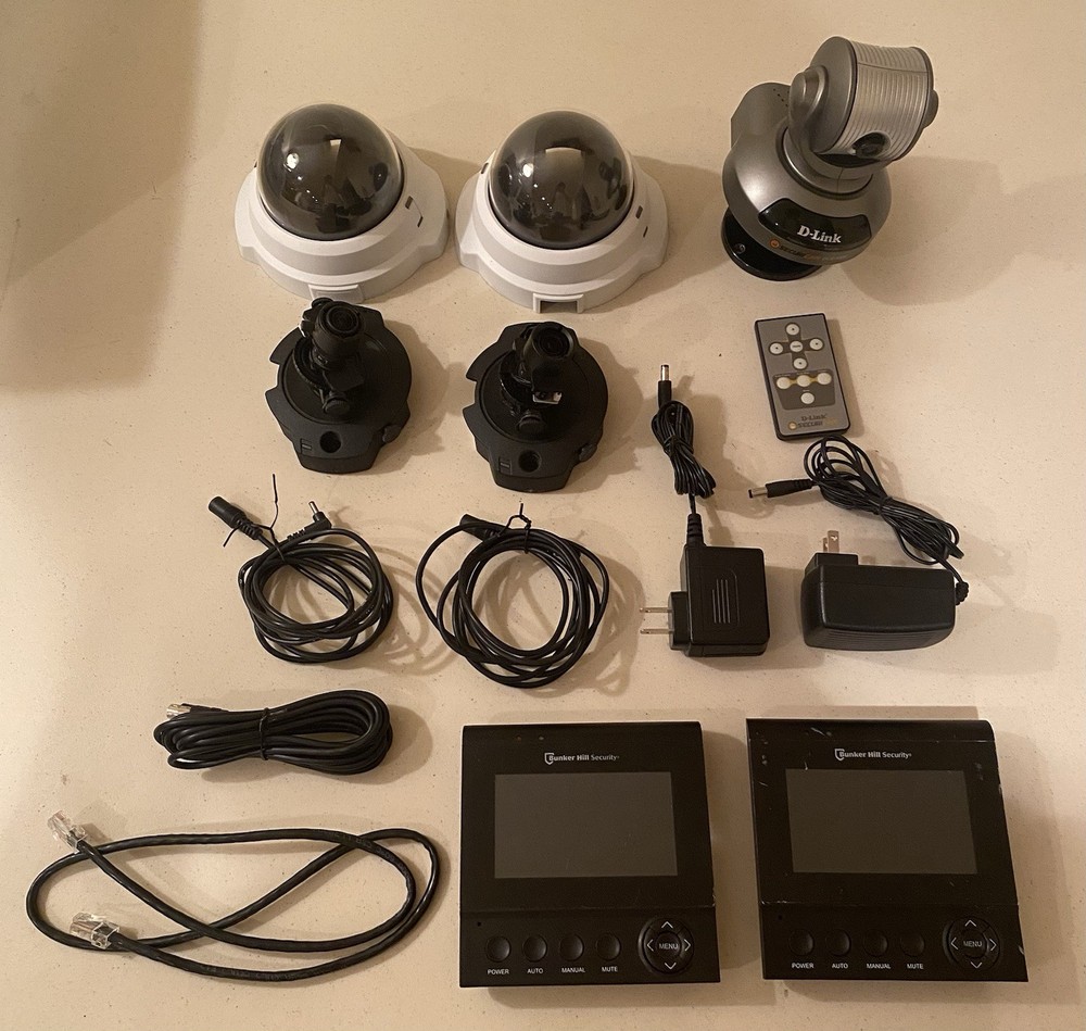 Bunker Hill Security Color System w Night Vision, 5-Cam Wired IP Indoor Black