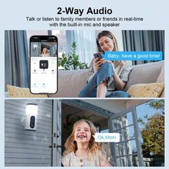 ANRAN Solar Security Floodlight Camera Wireless 2K Outdoor Camera WIFI PTZ Smart