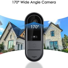 Doorbell Wireless No Subscription with Monitor, Waterproof Video Intercom 108…