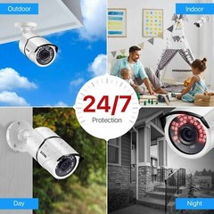 ZOSI 4Pack 2MP 1080p TVI Home Security Camera CCTV Outdoor 120ft IR Night Vision