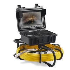 12 LEDs Sewer Camera 230ft Cable 9in Screen IP68