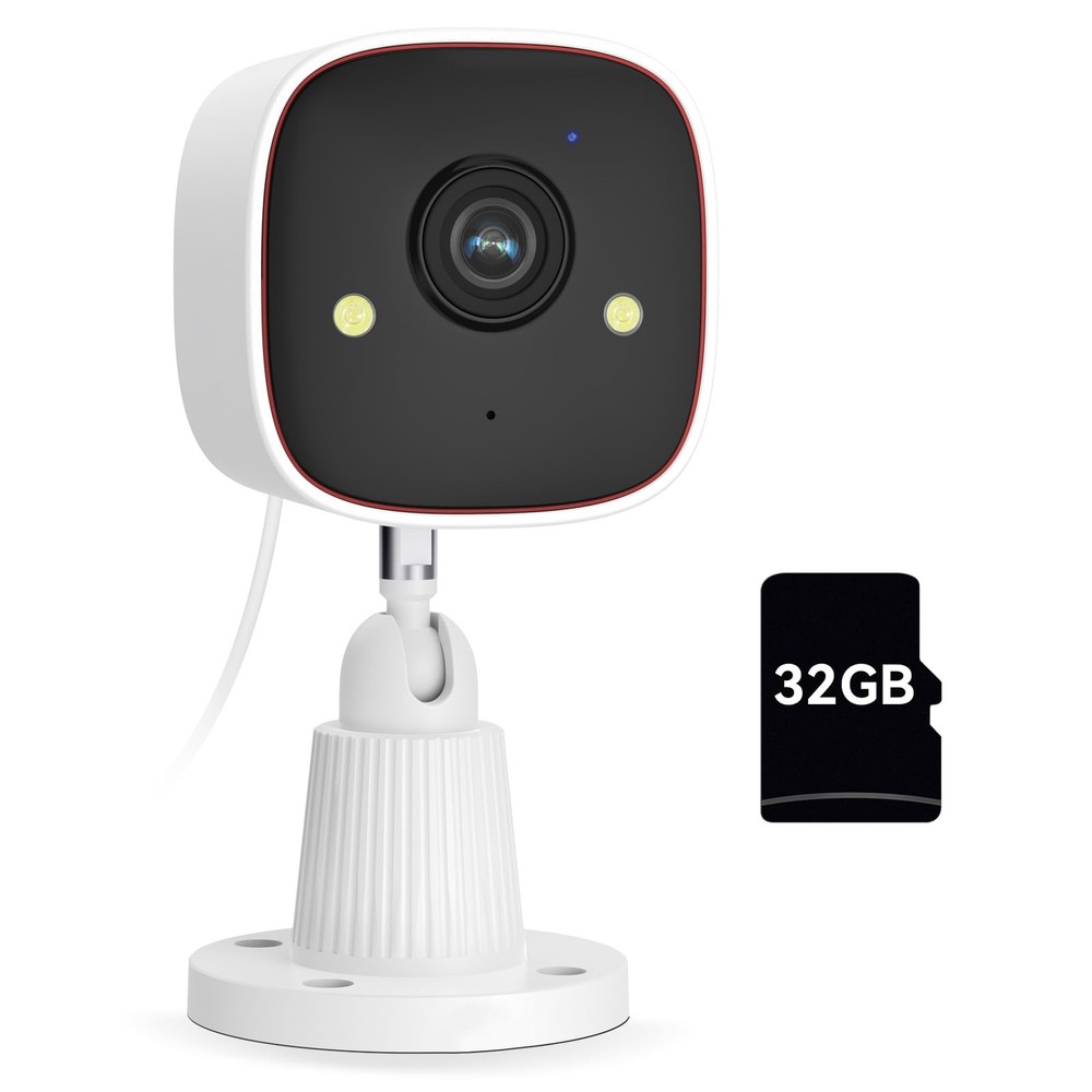 JENNOV 3MP WiFi Security Camera Outdoor with 32GB SD Card HD Home Night Vision