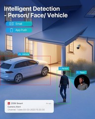 ZOSI 5MP/4K POE Security IP Camera Audio Auto Track Color Night Vision AI Detect