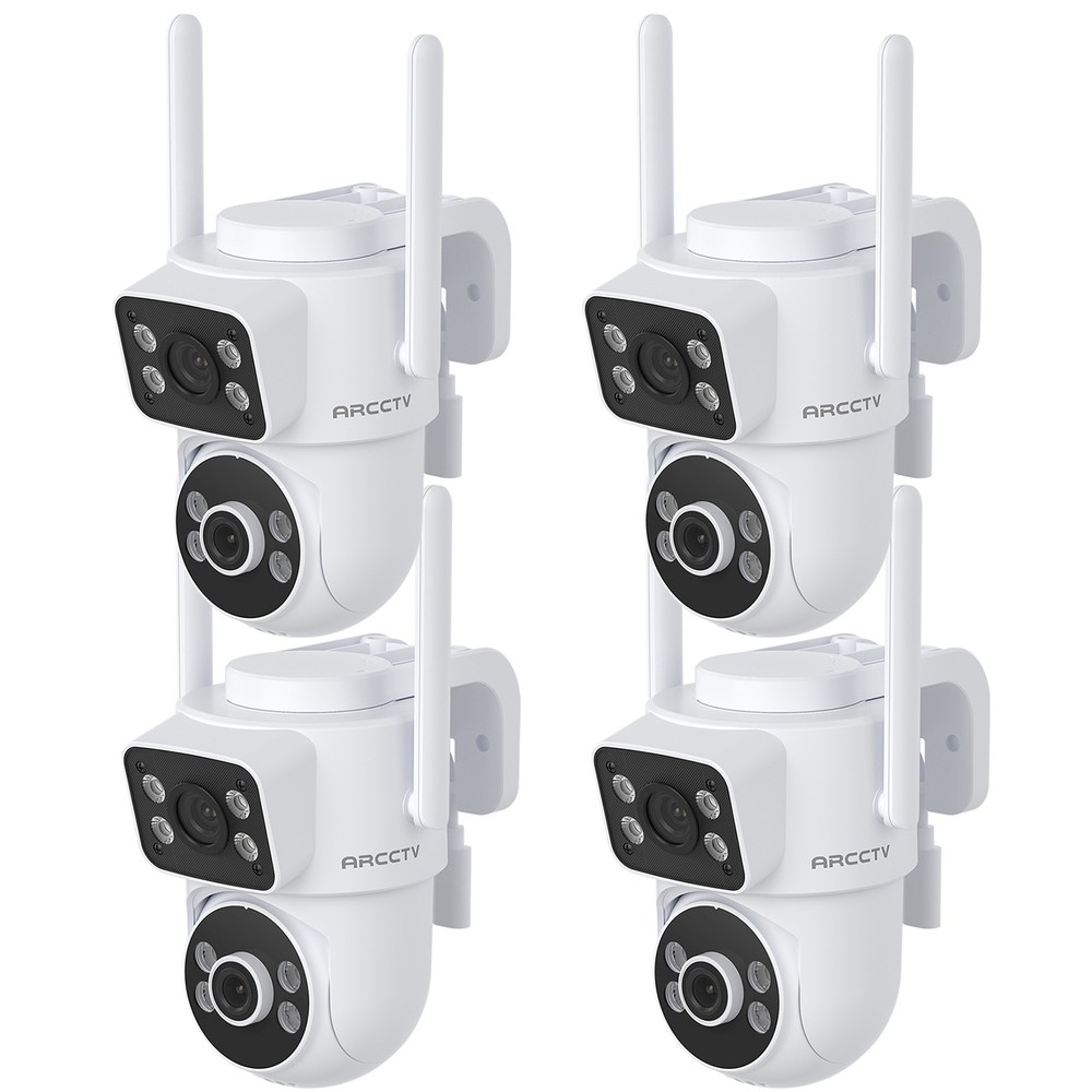 ARCCTV Security Camera Outdoor Wireless Dual Lens 4MP 360° PTZ Home Camera IP65