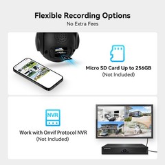 5MP POE PTZ Security Camera Outdoor 4X Zoom HD IP CCTV IR Night Vision
