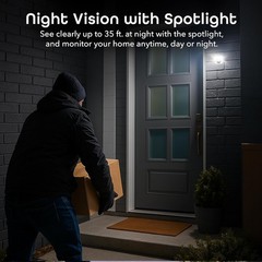 Geeni 1080P Mini Security Camera 2-Pack – WiFi Indoor/Outdoor, Night Vision