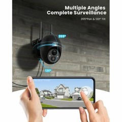 ieGeek Outdoor Wireless 2K Solar Camera 360° Solar PTZ WiFi CCTV Camera System