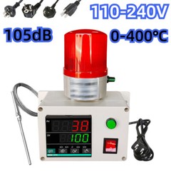 0‑400℃ 110-240V Intelligent Over Temperature Alarm Sensor Machine 105dB W/ Mute
