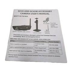 Uniden Guardian Wireless Indoor/Outdoor Security Camera GC45SW Silver