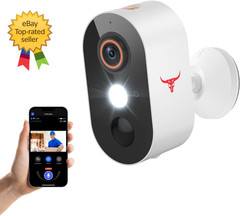 1080P Wireless Security Camera with AI Human Detection Night Vision 2 Way Talk