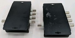 4 Channel Video Multiplexer BNC Head Iron Shell, Single Core Coaxial Cable DC12V