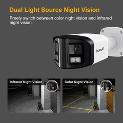 JideTech 8MP 4K Resolution Binocular Stitching CCTV IP Camera 180 Wide View