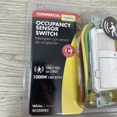 Hubbell WS2000WZ Occupancy Sensor Switch Single Pole (or 3-Way) White NEW SEALED
