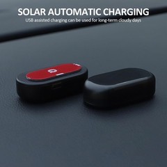 Portable Solar-Powered LED Flashing Security Light with Strong Adhesive Mount