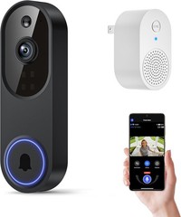 1080P Wireless Wi Fi Video Doorbell Camera with Two Way Audio…