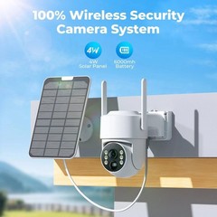 Home Security Camera System 4MP Wireless 10CH Solar Wifi 10” Monitor NVR+500GB
