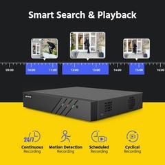 ANNKE 8CH 6MP NVR 5MP Audio PoE Security Camera System Outdoor Night Vision AI