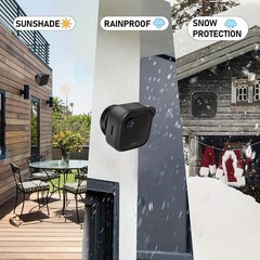 Silicone Case Cover for Blink Outdoor 4 Gen- Weatherproof Protective Skin Black