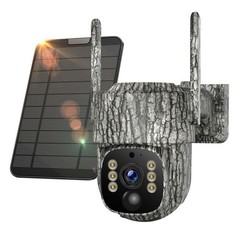 2.5K Wireless Solar Security Camera 4G LTE PTZ CCTV Home Surveillance Trail Cam