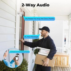 CAMCAMP 4MP Wireless Home Security Camera System Solar IP Cameras 10” Monitor