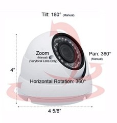 5 Megapixel 4in1 TVI/AHD/CVI/CVBS(960H) 2.8-12mm Lens Security Surveillance Dome