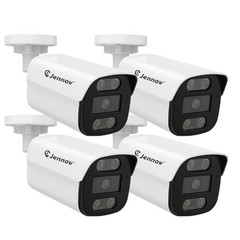 JENNOV UltraHD 4K (8MP) Bullet POE IP Security Camera White A95WF85-3-EAS