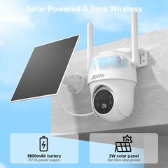 4G LTE Cellular Solar Security Camera Wireless Outdoor 2K No WiFi 360° Live View