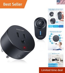 15A Wireless Remote Control Outlet – Long Range Power Switch for Home Safety