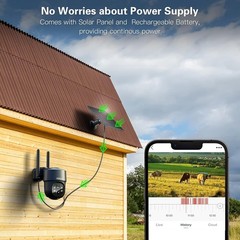 Xega XG-02-4G-P2 4G LTE Cellular Security Camera Solar with SIM Card (2 Pack)