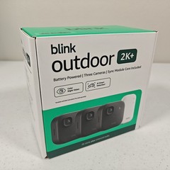 NEW 3 PACK Blink Outdoor 2K+ Wireless Security BLACK CAMERAS W/ SYNC CORE MODULE