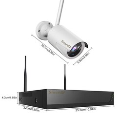 WIFI Home Security Camera System Outdoor Wireless CCTV 8CH 2MP NVR IR Night