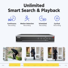 ANNKE ANP1600 12MP 16CH NVR POE Video Recorder Human Detection H.265+