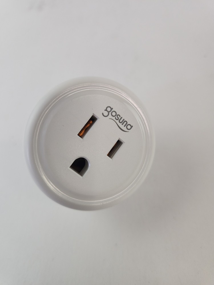 Gosund WP3 White Wireless Wi-Fi Smart Plug 120V-50/60Hz 10A 1200W Resistive