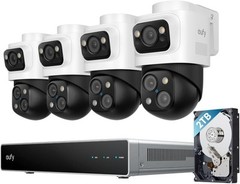 eufy PoE NVR Security System S4 Max 8CH 16MP Triple Lens Camera 360°PTZ+2TB HDD