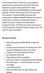 Interlogix TVN-1008S-2T TruVision NVR 10, 8 Channels, POE Switch, 40 Mbps, 2TB