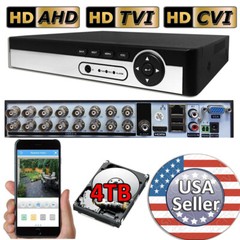Sikker 16 Channel DVR Camera Recorder 5MP 5 Megapixel 1080P with 4TB hard drive