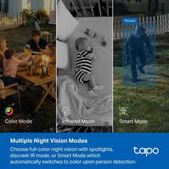 TP-Link – Tapo Wired Dual-Lens, Pan-Tilt Security 2K QHD Camera, 360° Coverag…