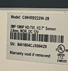 LTS CMHR9222W-28 Security Camera with LTB345 Junction Box – Open Box – New